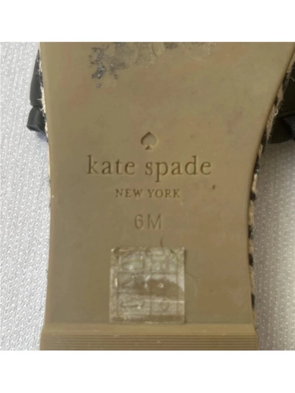 KATE SPADE NEW YORK Womens Sandals ZAHARA Slide Leather Hemp Rope Size 6M